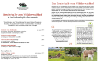 Speisekarte zur Aktionswoche Bruderkalb