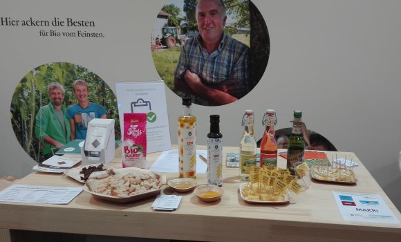 Produkte aus der Bio-Musterregion Ravensburg am Biofach-Stand Produkte aus der Bio-Musterregion Ravensburg am Biofach-Stand
