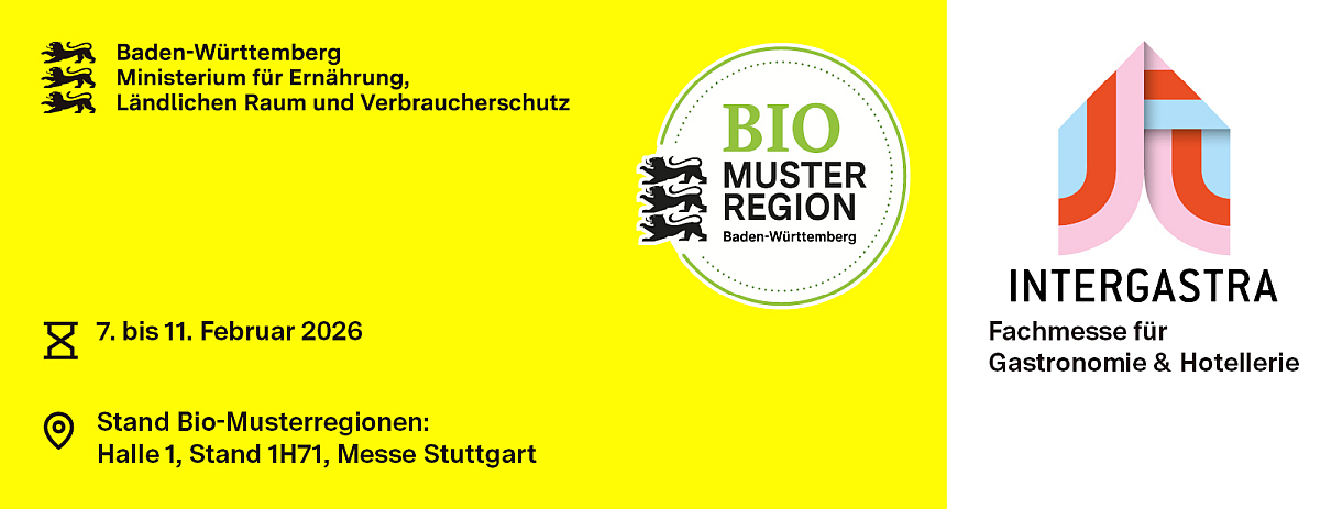 Einladungsflyer zum Biomusterregionenstand auf der Intergastramesse 26