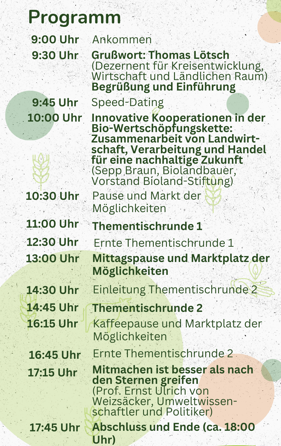 Programm der Mitmach-Konferenz