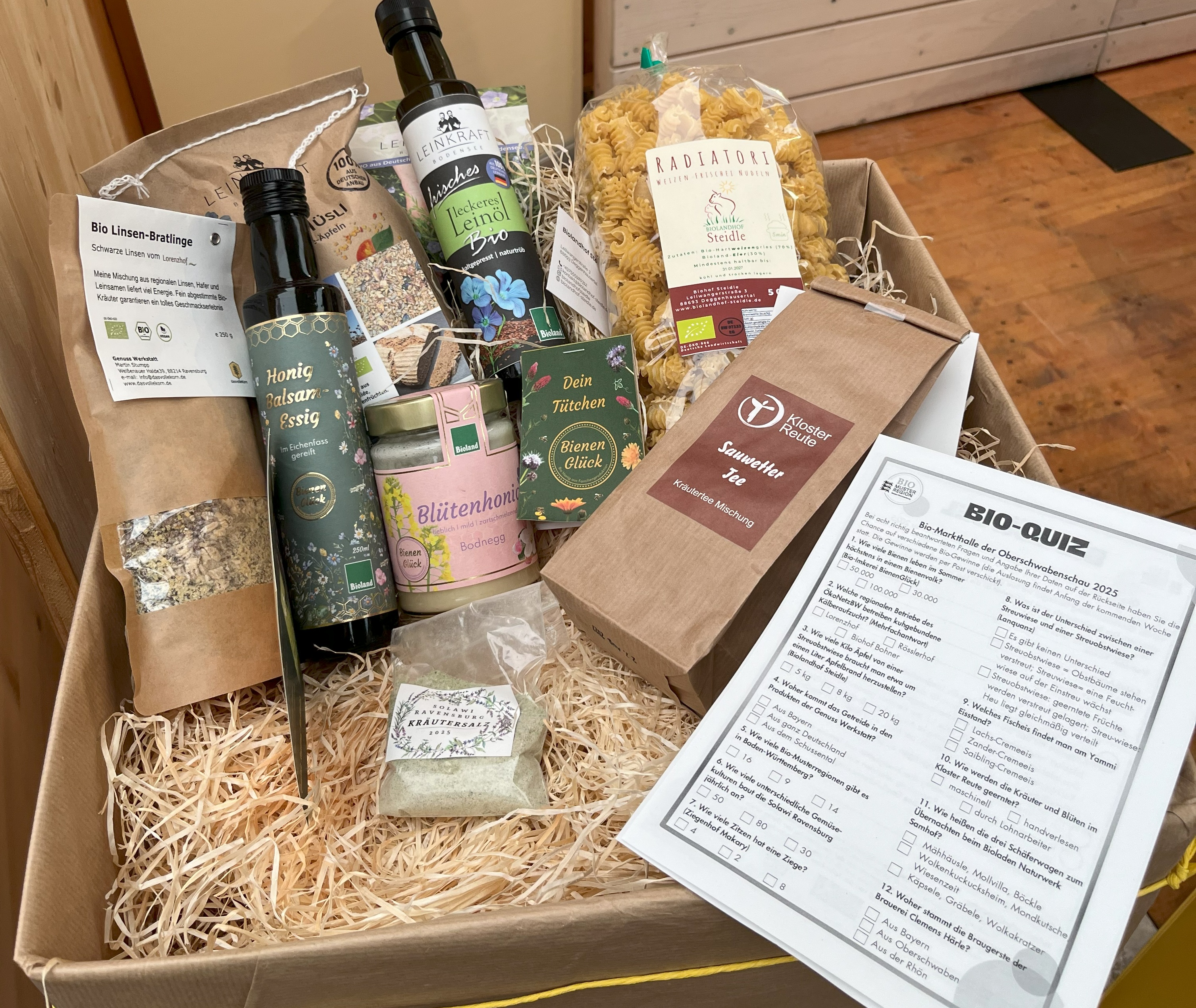 Genusspaket: Einer der Gewinne des Bio-Markthallen-Quiz