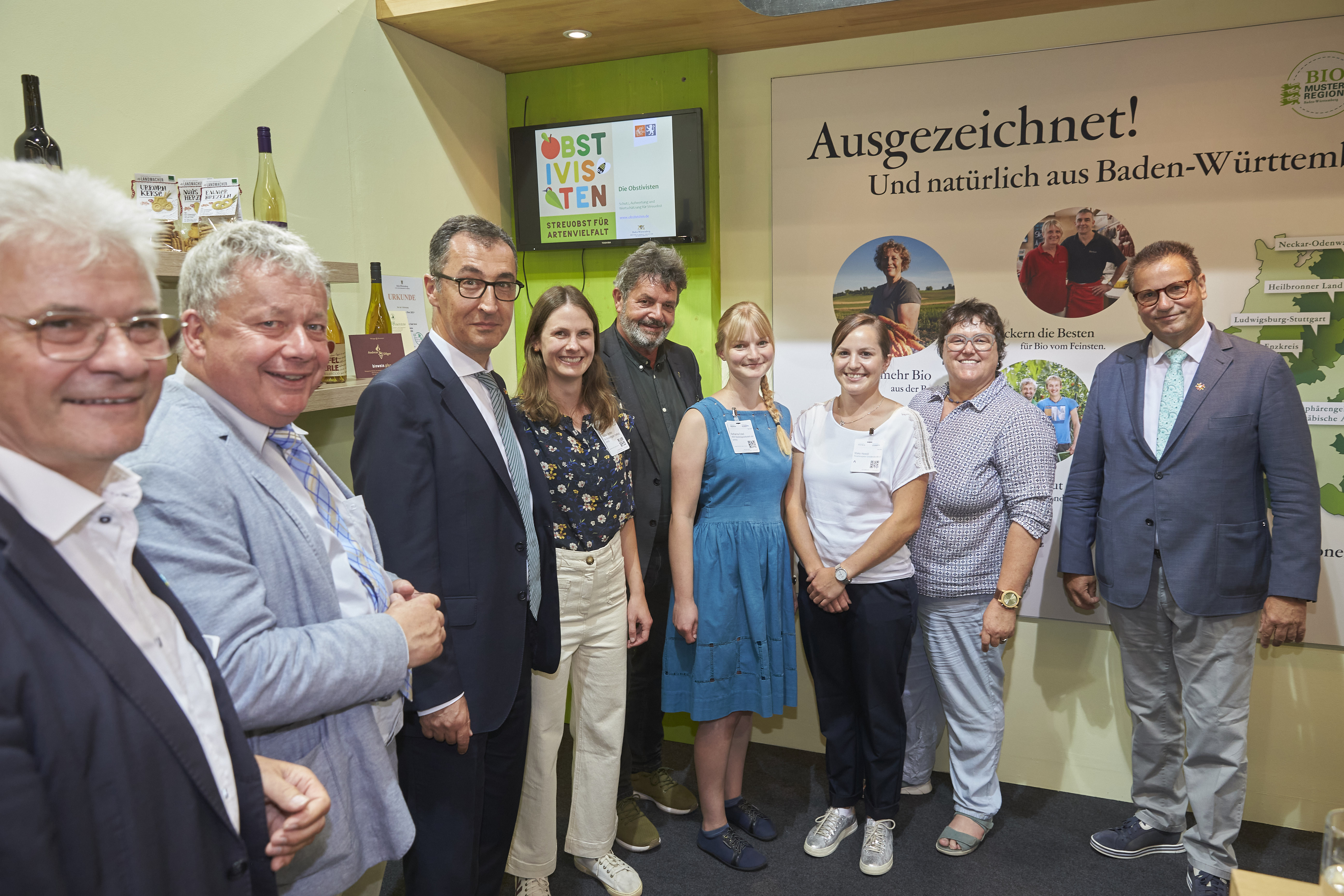 Hoher Besuch am Stand der Bio-Musterregionen