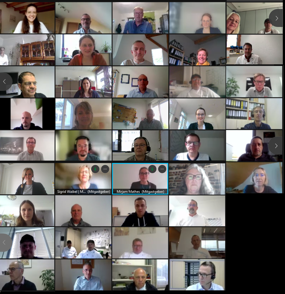 Screenshot mit den Teilnehmenden der Auftaktveranstaltung